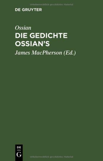 Ossian [Angebl. Verf.]; James Macpherson: Die Gedichte Ossian's. Band 1-3
