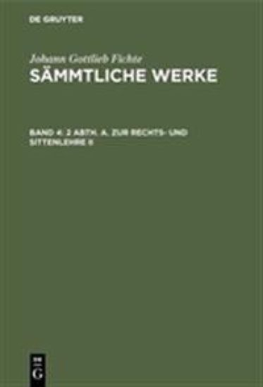 2 Abth. A. Zur Rechts- Und Sittenlehre II