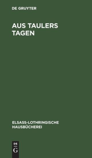 Aus Taulers Tagen