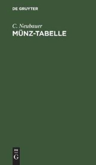 Münz-Tabelle