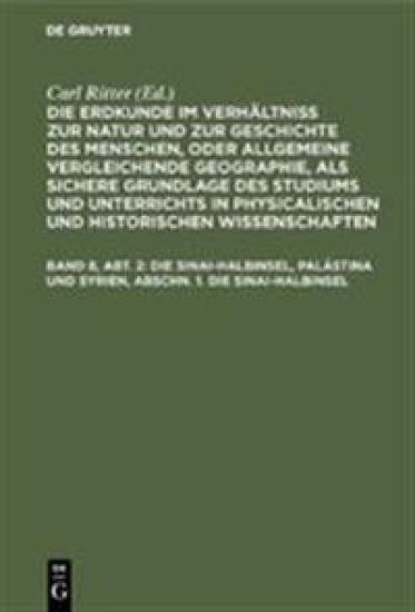 Die Sinai-Halbinsel, Palästina Und Syrien, Abschn. 1. Die Sinai-Halbinsel