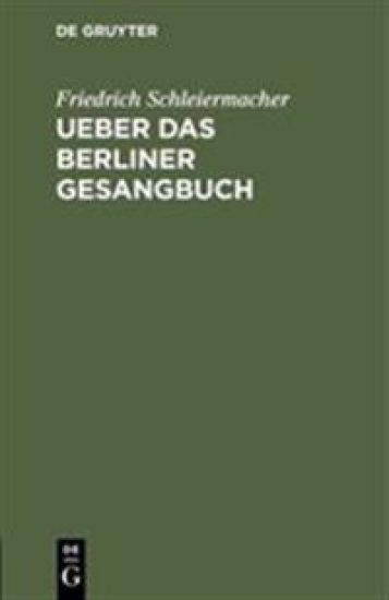 Ueber das Berliner Gesangbuch