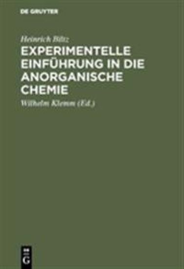 Experimentelle Einführung in die anorganische Chemie