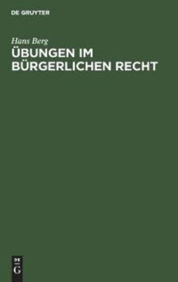 Übungen Im Bürgerlichen Recht