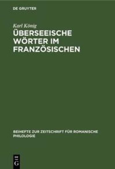 Überseeische Wörter Im Französischen
