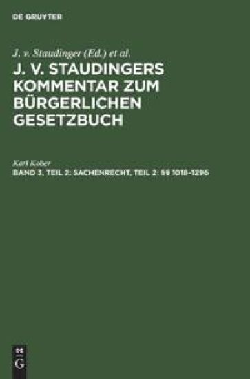 Sachenrecht, Teil 2: §§ 1018-1296