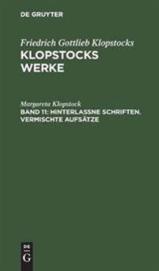 Hinterlassne Schriften. Vermischte Aufsätze