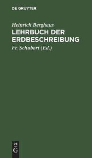 Lehrbuch Der Erdbeschreibung