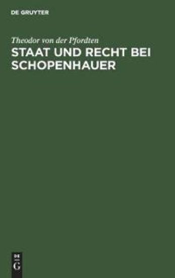 Staat Und Recht Bei Schopenhauer