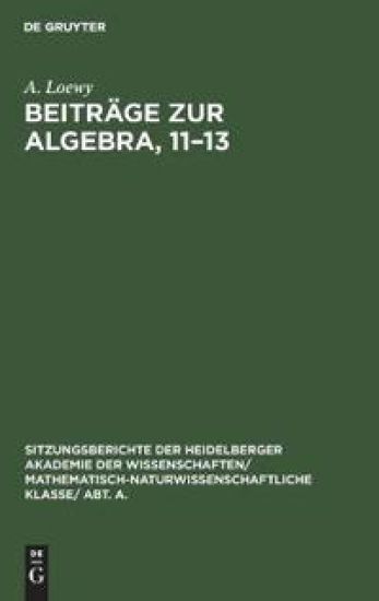 Beiträge Zur Algebra, 11-13