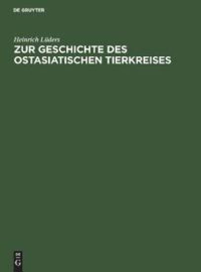 Zur Geschichte Des Ostasiatischen Tierkreises