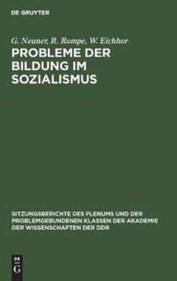 Probleme Der Bildung Im Sozialismus
