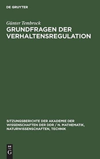 Grundfragen Der Verhaltensregulation