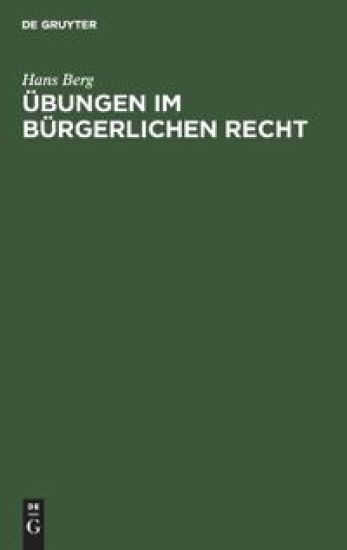 Übungen Im Bürgerlichen Recht