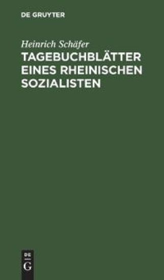 Tagebuchblätter Eines Rheinischen Sozialisten