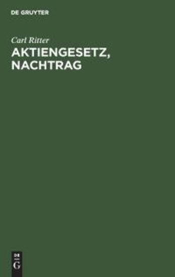 Aktiengesetz, Nachtrag