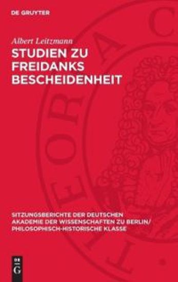 Studien Zu Freidanks Bescheidenheit