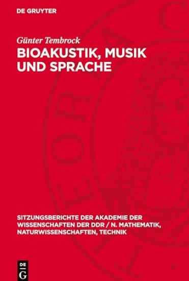 Bioakustik, Musik Und Sprache