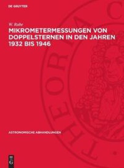 Mikrometermessungen Von Doppelsternen in Den Jahren 1932 Bis 1946