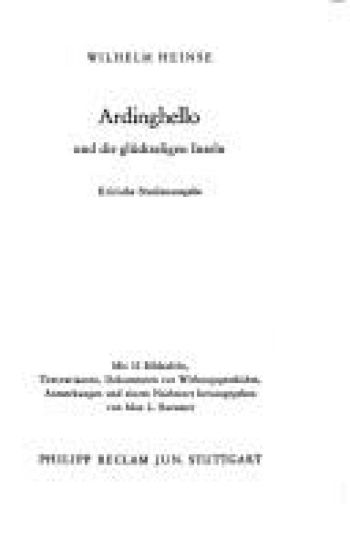 Ardinghello und die glückseligen Inseln