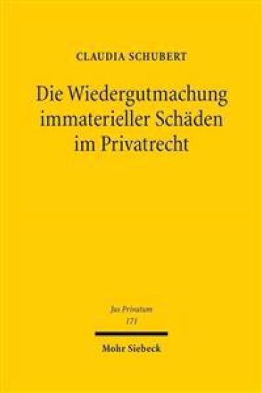 Die Wiedergutmachung immaterieller Schäden im Privatrecht