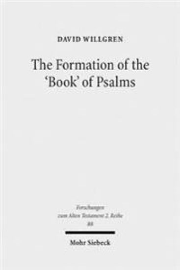 The Formation of the 'Book' of Psalms