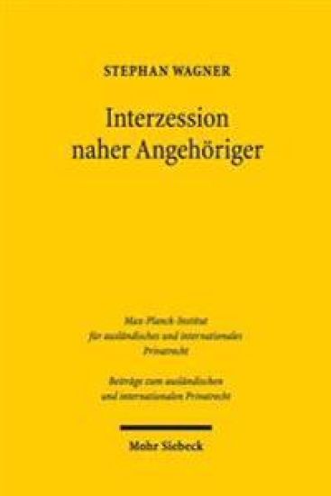 Interzession naher Angehöriger – Stephan Wagner, kirjan kansikuva