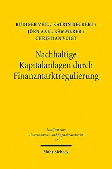 Nachhaltige Kapitalanlagen durch Finanzmarktregulierung