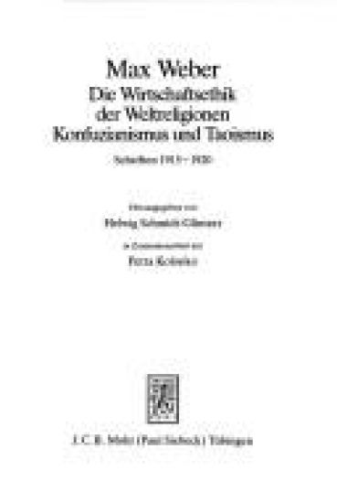 Max Weber-Gesamtausgabe