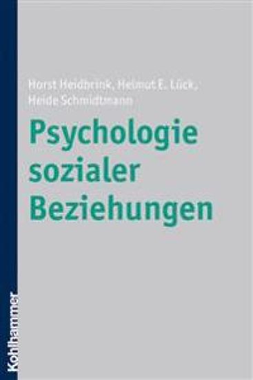 Psychologie Sozialer Beziehungen