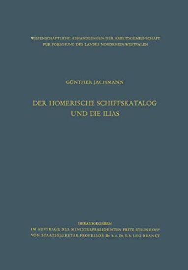 Der homerische Schiffskatalog und die Ilias