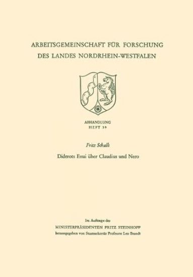 Diderots Essai über Claudius und Nero