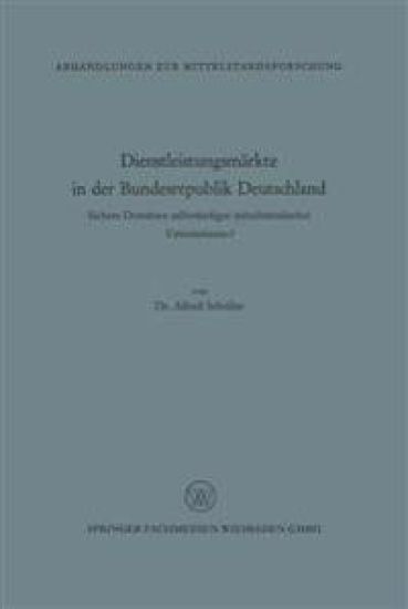 Dienstleistungsmärkte in der Bundesrepublik Deutschland
