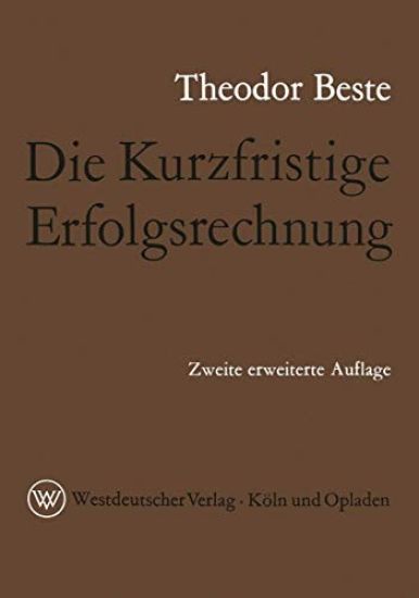 Die Kurzfristige Erfolgsrechnung