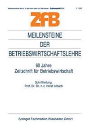 Meilensteine der Betriebswirtschaftslehre