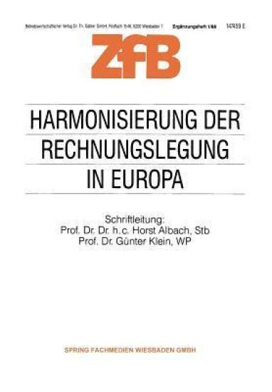 Harmonisierung der Rechnungslegung in Europa
