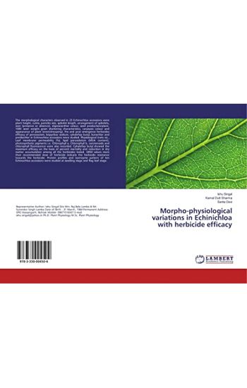 Morpho-physiological variations in Echinichloa with herbicide efficacy