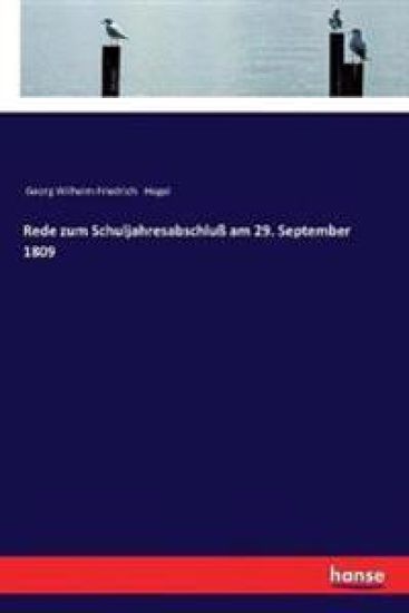 Rede zum Schuljahresabschluß am 29. September 1809