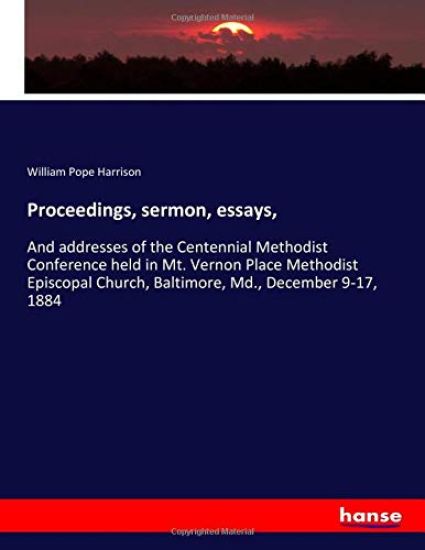 Proceedings, sermon, essays, – William Pope Harrison, kirjan kansikuva