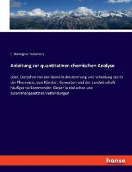 Anleitung zur quantitativen chemischen Analyse