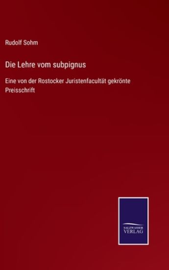 Die Lehre vom subpignus