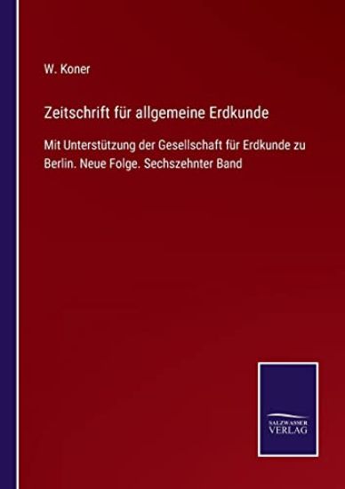 Zeitschrift für allgemeine Erdkunde