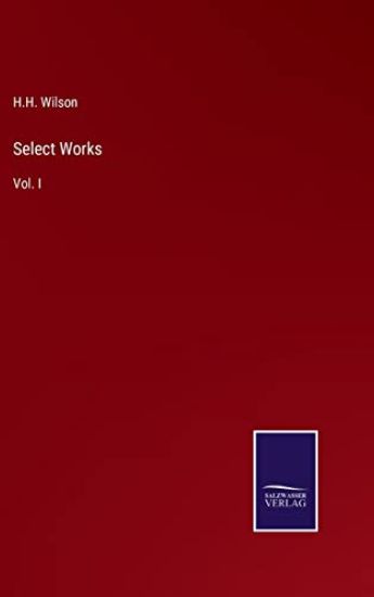 Select Works – H H Wilson, kirjan kansikuva