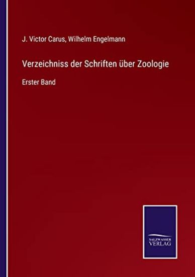 Verzeichniss der Schriften über Zoologie