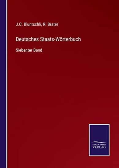 Deutsches Staats-Wörterbuch – R Brater, kirjan kansikuva