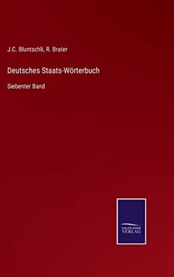 Deutsches Staats-Wörterbuch – R Brater, kirjan kansikuva