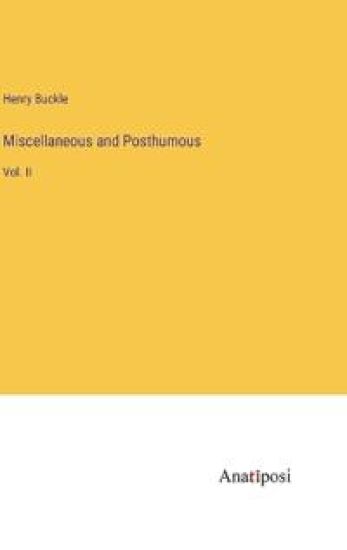Miscellaneous and Posthumous