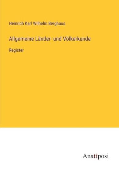 Allgemeine Länder- und Völkerkunde