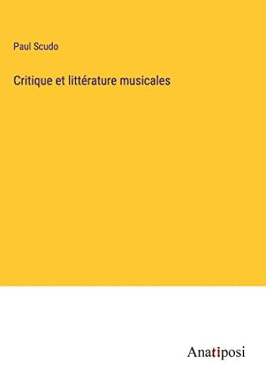 Critique et littérature musicales