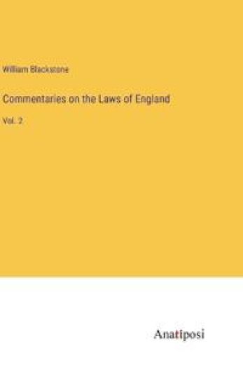 Commentaries on the Laws of England